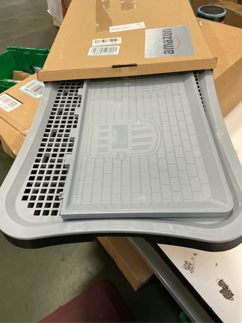 Condition photo showing Good Condition for Indoor Dog Potty Pad, Changing Pee Pad Holder Training with Splash Guard, Puppy Pad Holder Tray for Small and Medium-Sized Dogs Indoor Outdoor, Waterproof Easy Clean Christmas Dog Toys Gift
