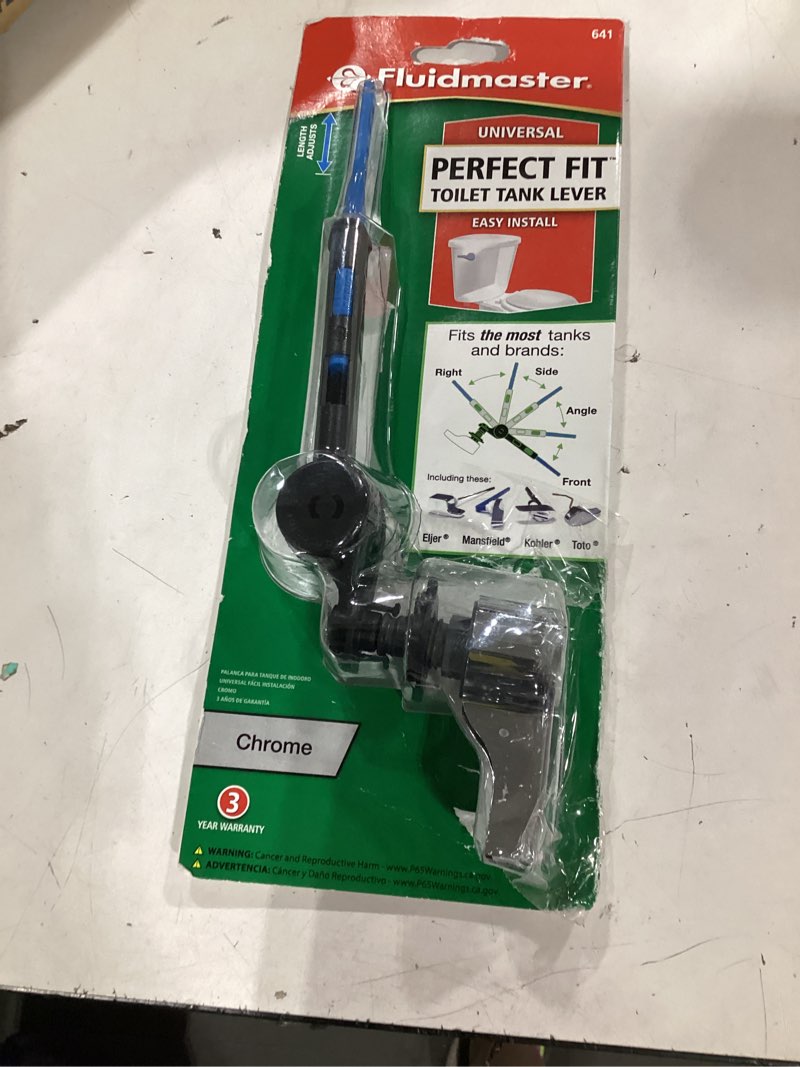 Condition photo showing Good Condition for perfect fit universal toilet tank lever in chrome