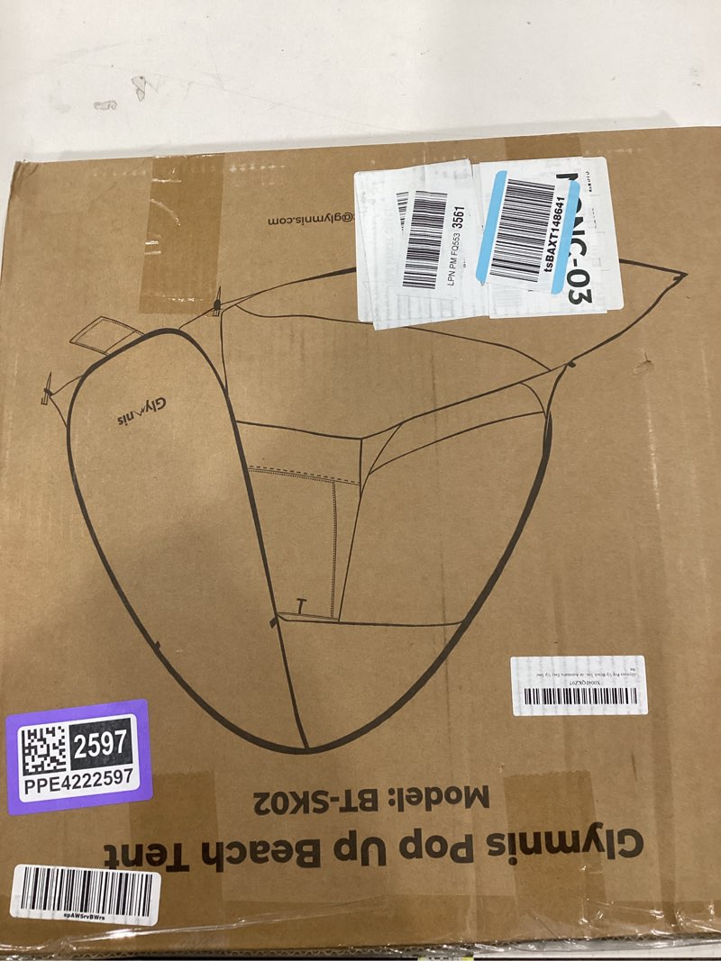 Condition photo showing Good Condition for Glymnis Pop Up Beach Tent Beach Shade Tent for 1-4 Persons Sun Shelter UPF 50+ Enclose Zipper Door Portable Easy Up Beach Tent S (1-2 Persons)