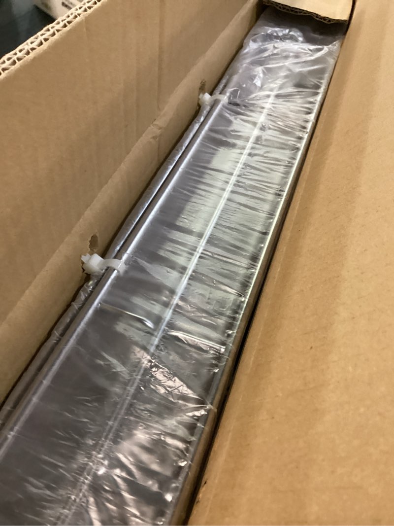 Condition photo showing New/Like New for OCG Under Sink Cabinet Organizer Two Tier Pull Out Shelf (14.75W x 21D), Under Sink Sliding Shelf for Kitchen Bathroom Cabinet 2 Tier Chrome 14.75"W x 21"D