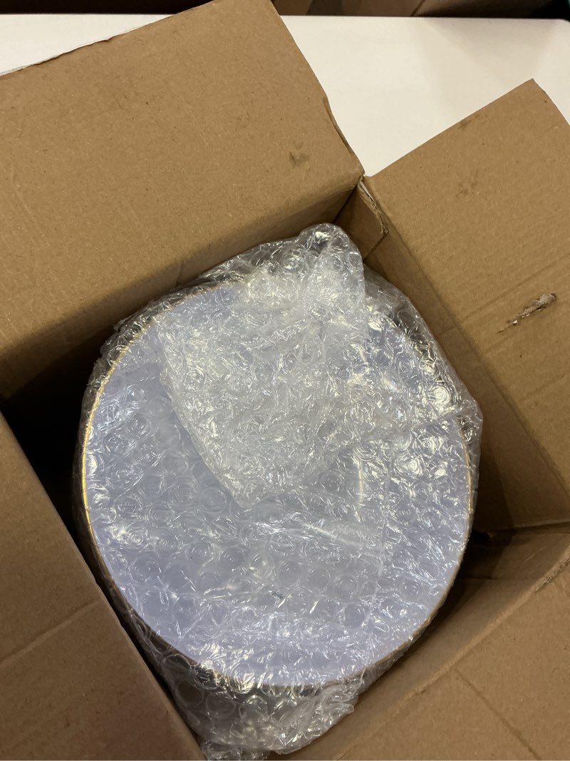 Condition photo showing New/Like New for i00000 50 pack white plastic bowls with gold rim,16 oz disposable soup bowls,premium heavy plastic serving bowls ideal for wedding & party