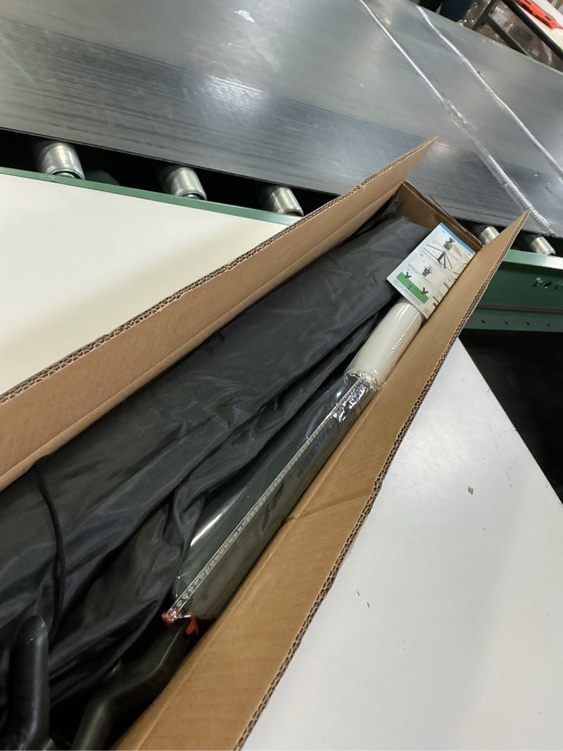 Condition photo showing Good Condition for Black White Backdrop Screen with Stand Kit for Photo Video Studio Filming 5X6.5ft, Black Backdrop White Photo Curtain Background with T Shape Stand and 5 Spring Clamp for Photography Party Decorations 5 x 6.5 Ft White & Black