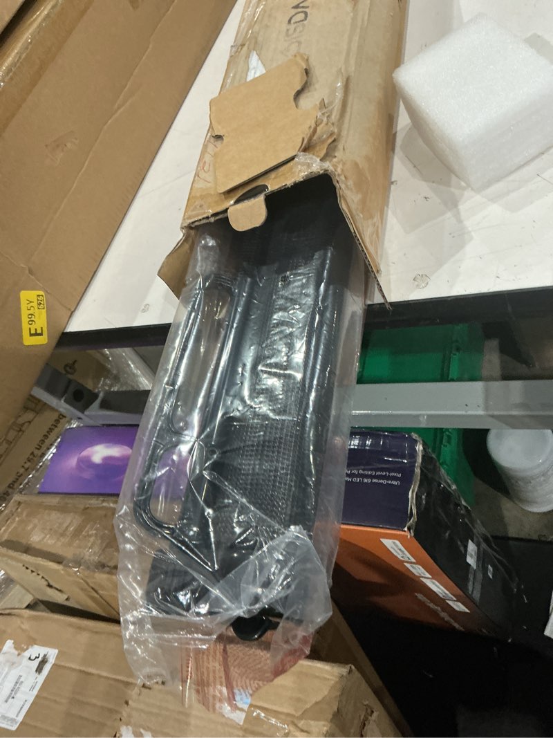 Condition photo showing As Is for reinforced 80 inch retractable baby gate extra wide baby gate for wide openings, indoor/outdoor retractable dog gate for doorway, mesh dog gate indoor prevent babies/pets from crawling under, black black 33" tall x 80" wide? with reinforced bar ?