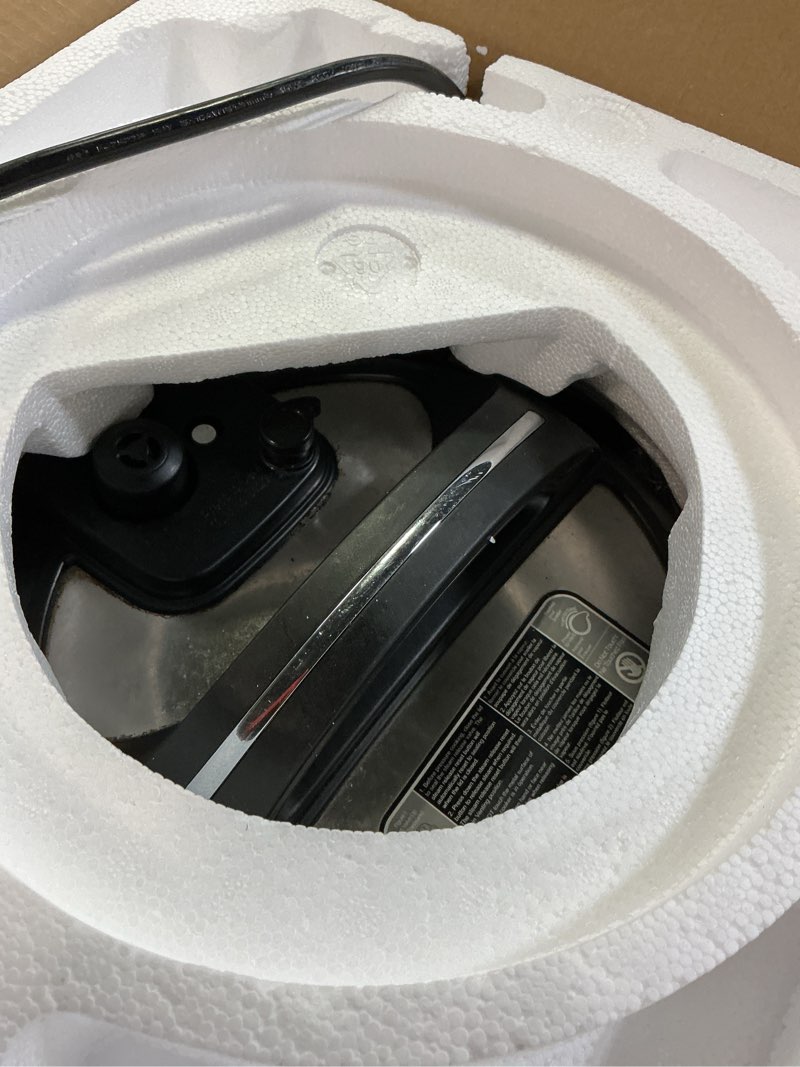 Condition photo showing As Is for Instant Pot Pro 10-in-1 Pressure Cooker, Slow Cooker, Rice/Grain Cooker, Steamer, Sauté, Sous Vide, Yogurt Maker, Sterilizer, and Warmer, Includes App With Over 800 Recipes, Black, 6 Quart 6 Quarts