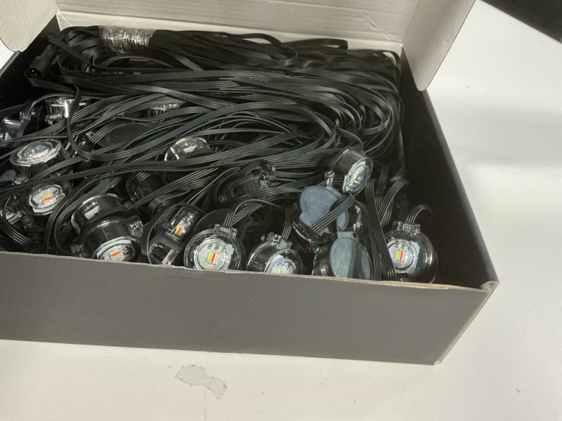 Condition photo showing New/Like New for RGB Outdoor Ground Lights, 200Ft Color Changing Pathway Lights with Remote & App Control, Waterproof Walkway Lighting, Wired for Garden Yard Lawn Patio Best for Holiday Party