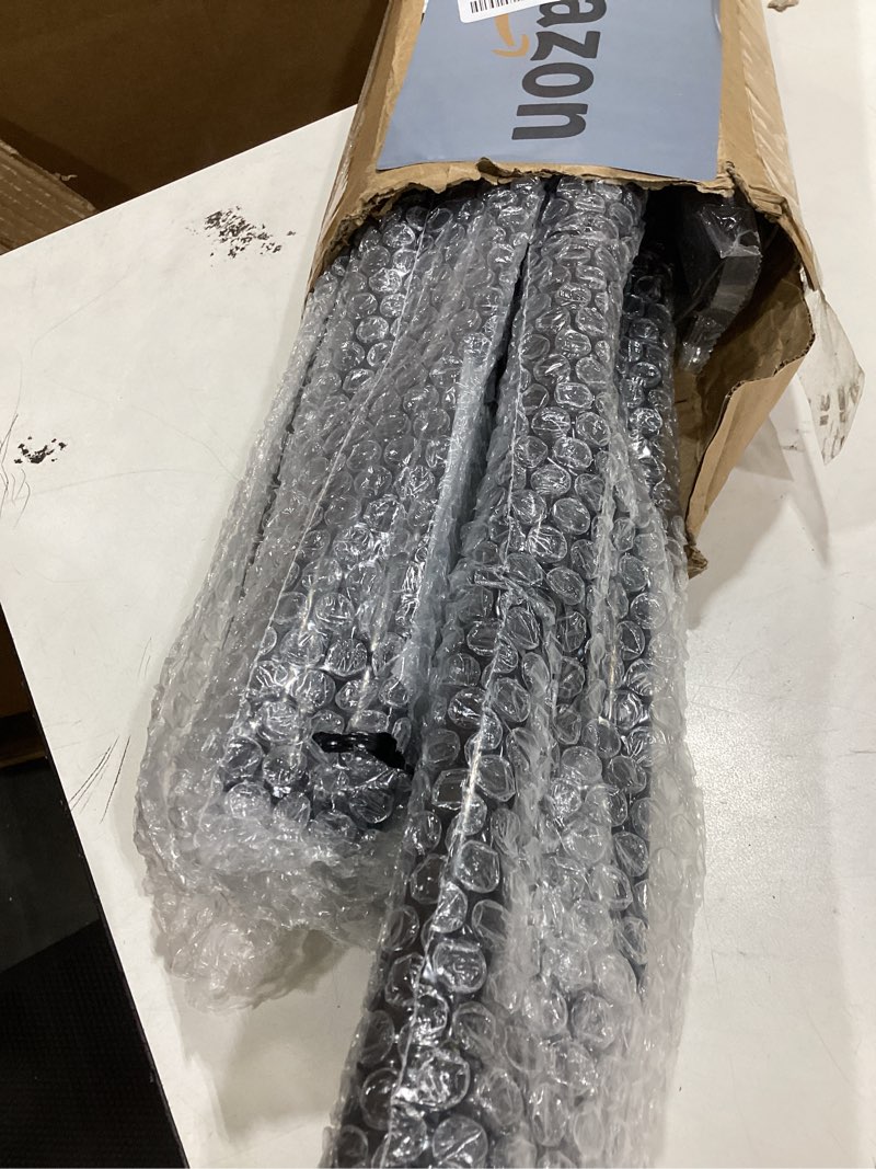 Condition photo showing Good Condition for bay window curtain rods, 36-160" heavy duty corner curtain rod, adjustable diy design for center and side rods,u-shape 1 inch drapery rod set with brackets for windows - black black 36-160''(3 sides)