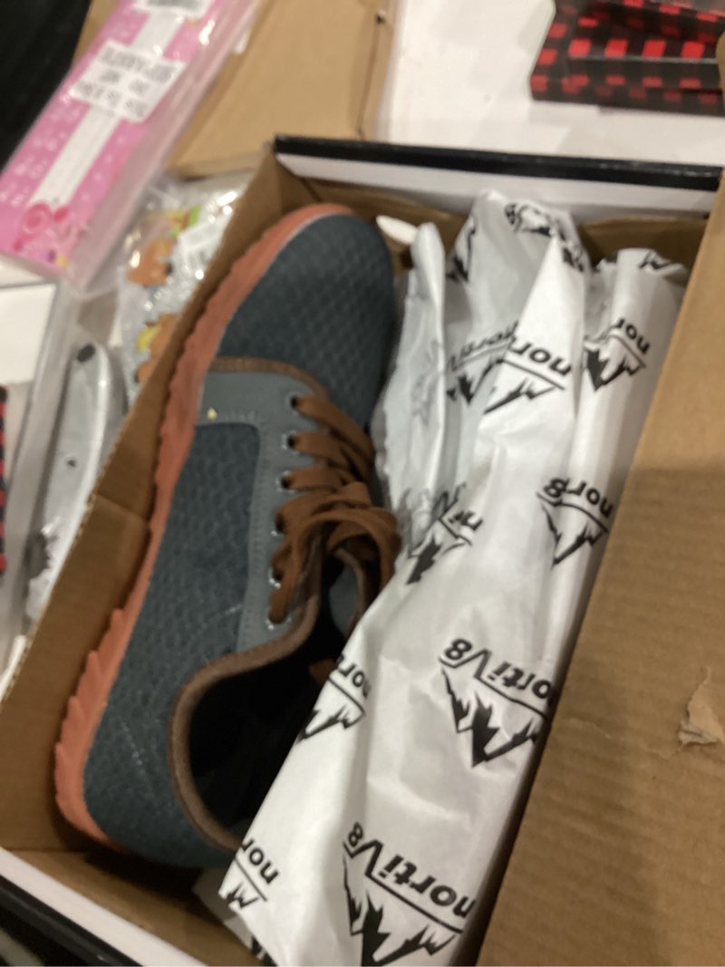 Condition photo showing Good Condition for NORTIV 8 Mens Womens Quick Dry Water Shoes - Barefoot Aqua Swim Shoes for Beach Sports, Fishing, Hiking, Boating & Surfing 5.5 Women/4 Men Grey