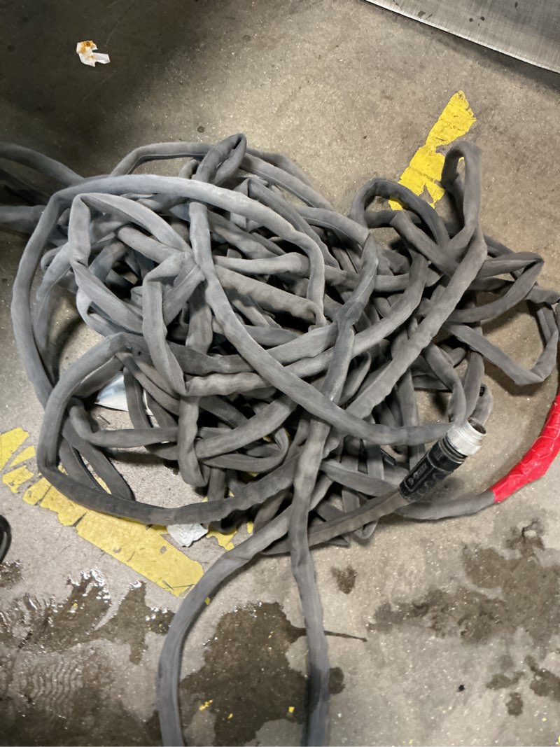 Condition photo showing As Is for ( large )garden hose 50 ft, non-expanding water hose, ultra-light & flexible, burst-resis