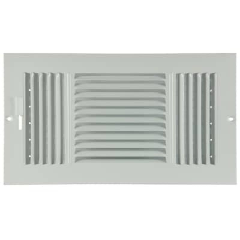 reliabilt 14-in x 6-in 3-way steel white sidewall/ceiling register