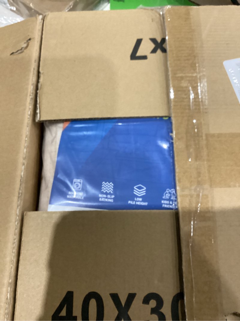 Condition photo showing Good Condition for 5x7 Washable Rugs Non Slip Minimalist Area Rug for Bedroom Soft Low Pile Solid Color Large Bedroom Throw Carpet Stain Resistant Classic Neutral Area Rug Plain Boho Rugs for Kitchen Nursery, Beige Beige 5' x 7' (Rectangular)