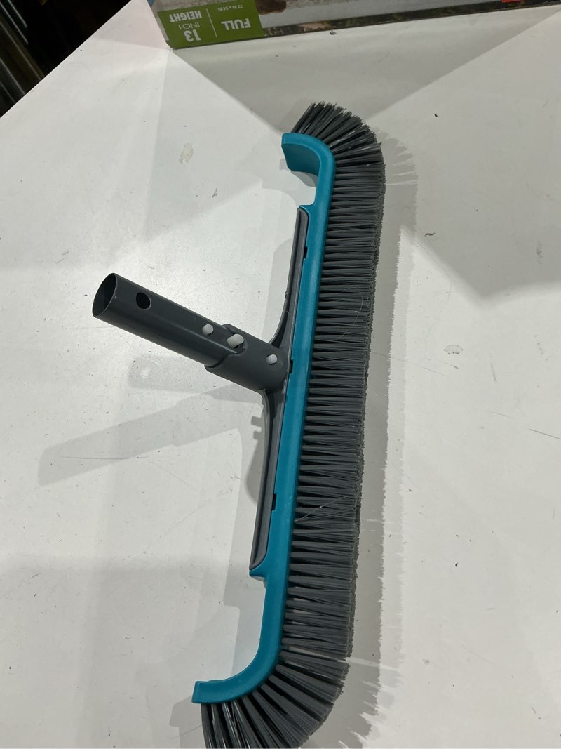 Condition photo showing Good Condition for bluescape teal & gray 20" curved-end pool brush with extended pp side bristles
