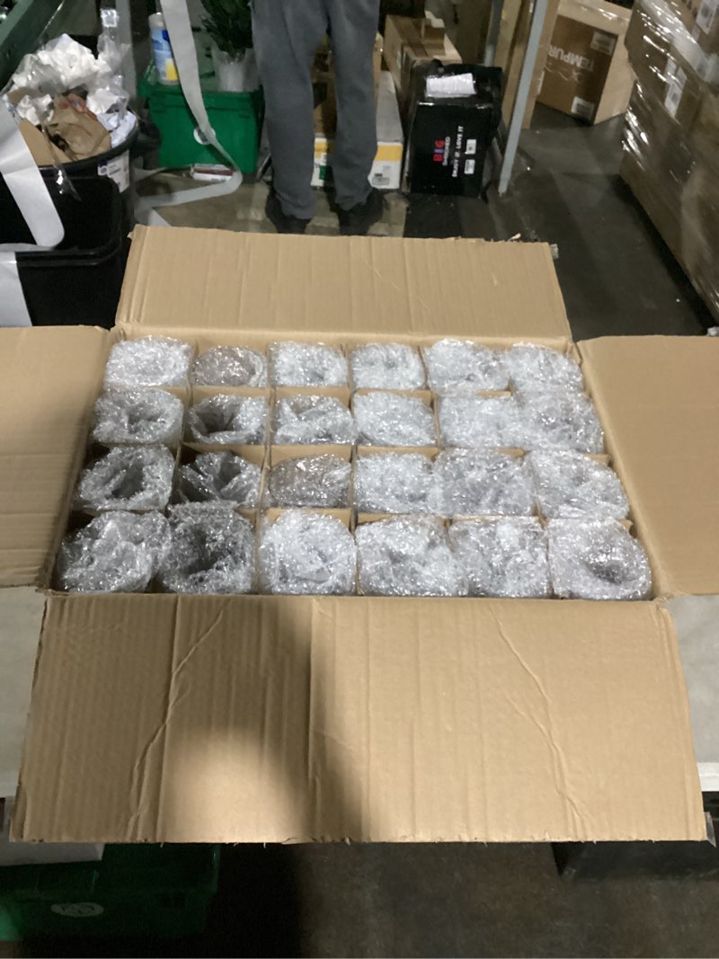 Condition photo showing Good Condition for 24 pcs tall glass vases bulk, 6 inch clear cylinder flower vases transparent candle holder for weddi