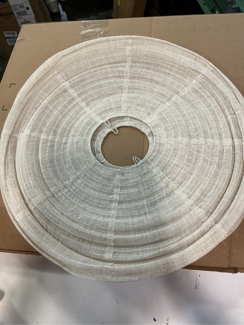 Condition photo showing Good Condition for 19.69(50cm) oval fabric lampshade,burlap lamp handmade linen pendant light shade for minimalist,home decoration: bedroom, study, living room, weddings and birthday parties