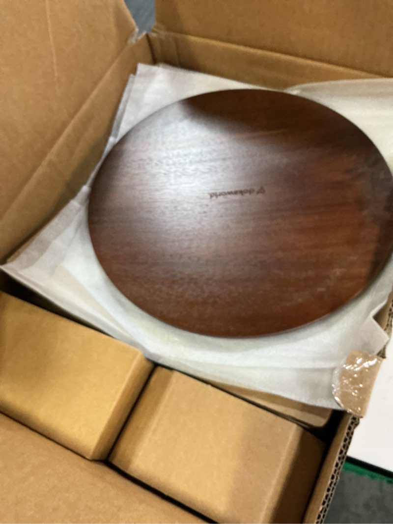 Condition photo showing New/Like New for set of 5 nesting glass bowls with new updated acacia lids for foodprep, storage, mixing & cooking - microwave & oven-ready bpa free durable heat resistant inert borosilicate glass brown 3 (acacia clear 5)