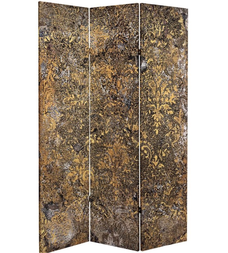 Oriental Furniture 6 ft. Tall Roots of the Earth Canvas Room Divider