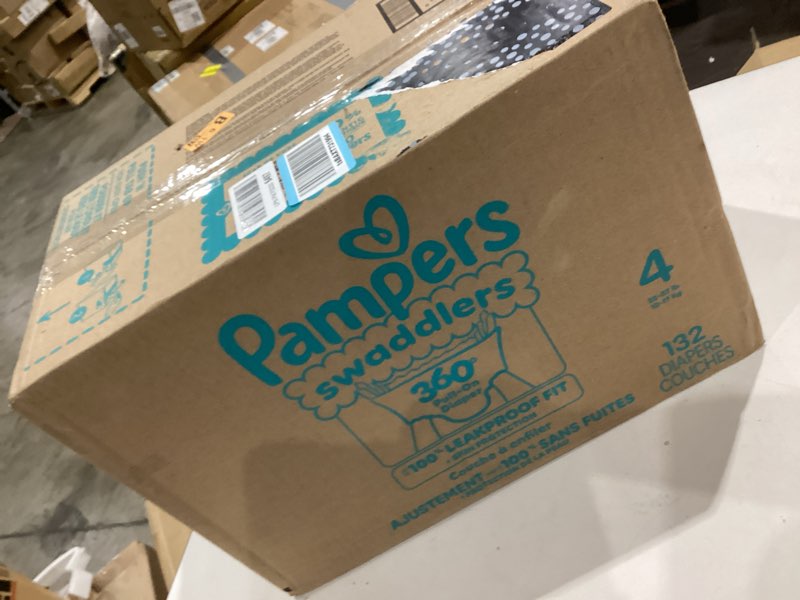 Condition photo showing New/Like New for pampers diapers - swaddlers 360° - size 4, 132 count, up to 100% leakproof comfy dry fit, designed for easy changes, pull on baby diaper (packaging may vary) size 4 132