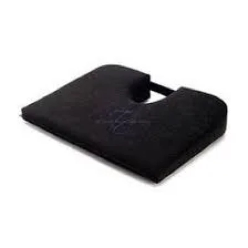TUSH CUSH Home Office Orthopedic Large Computer Ergonomic Seat Cushion Original - Black Velour Fabric