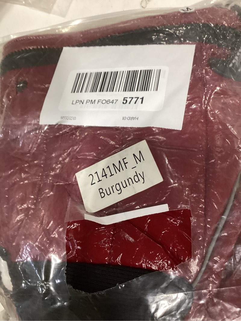 Condition photo showing Good Condition for AOFITEE Dog Coat, Waterproof Dog Jacket for Winter, Warm Fullbody Dogs Snowsuit, Winter Coat for Small Dogs, Zip Up Pet Puffer Jacket Fleece Vest, Outdoor Reflective Pet Coats, Christmas Red, Medium Medium Burgundy