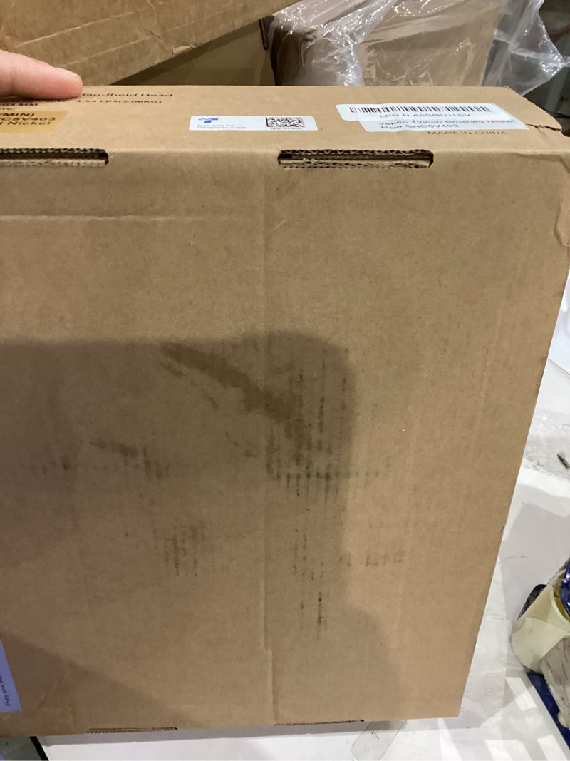 Condition photo showing As Is for Veken 11.8" Rain Shower Head with Handheld, High Pressure Handheld Shower Heads with Multi Spray Modes,Rainfall Combo with 15" Metal Extension Arm,Detachable Dual Shower,Long 6 ft. Hose,Brushed Nickel Brushed Nickel 11.8 Inch(Upgraded) +22% Mixed Mode Flow