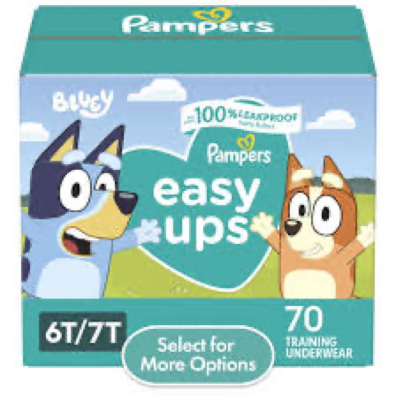pampers easy ups boys (6t-7t), 70 count + pampers baby