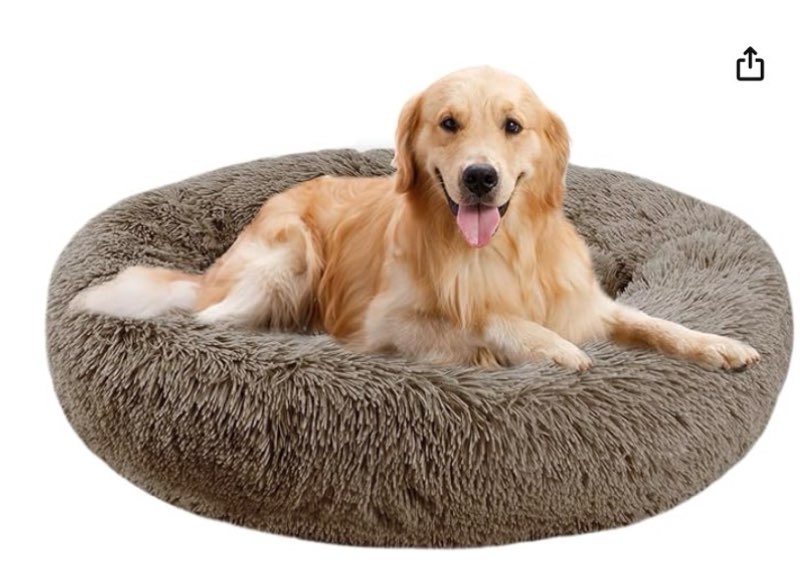 cat beds for indoor cats,24 inch dog bed for small melium large dogs, washable-round pet bed for puppy and kitten with slip-resistant bottom