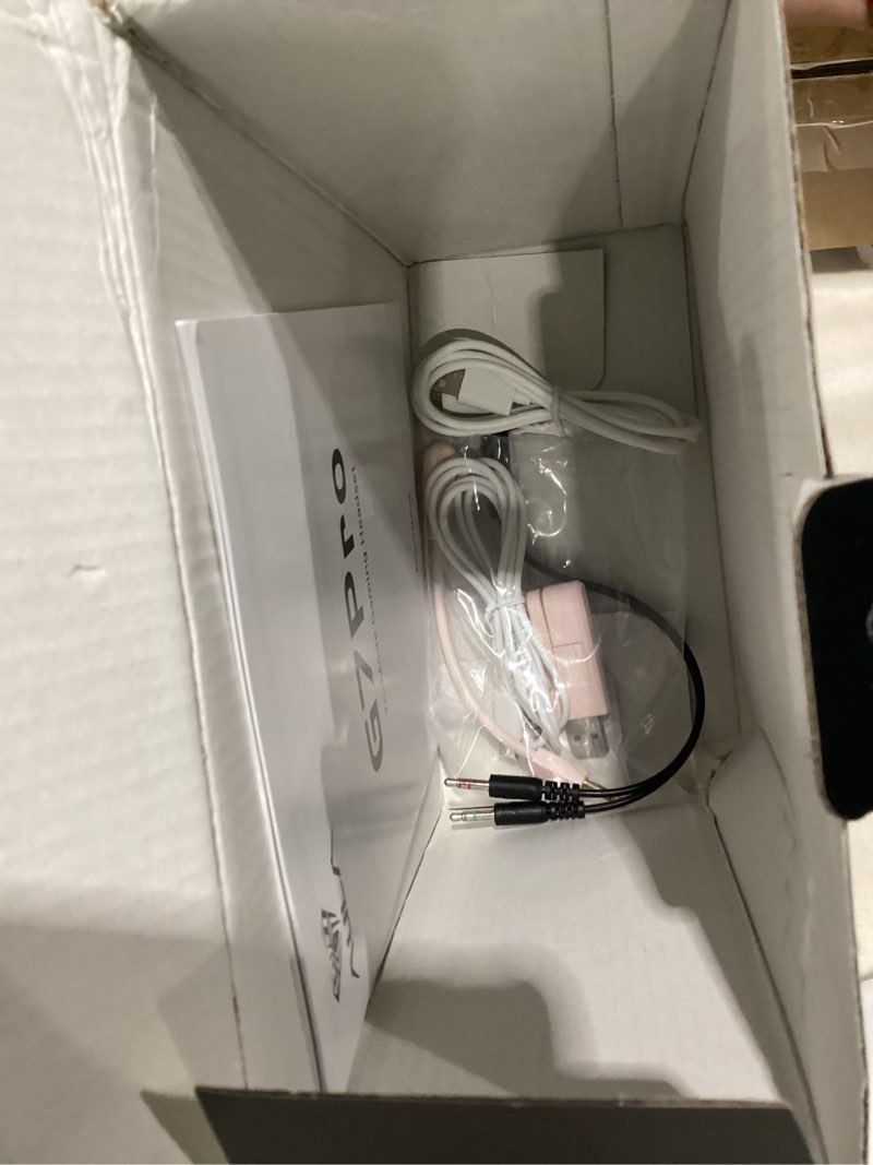 Condition photo showing As Is for epomaker x aula g7 pro wireless gaming headset, dual mode bt5.3 & 2.4ghz, 7.1 surround sound, 80+ hour battery, rgb light, with noise canceling mic for ps5, ps4, switch, pc (pink)