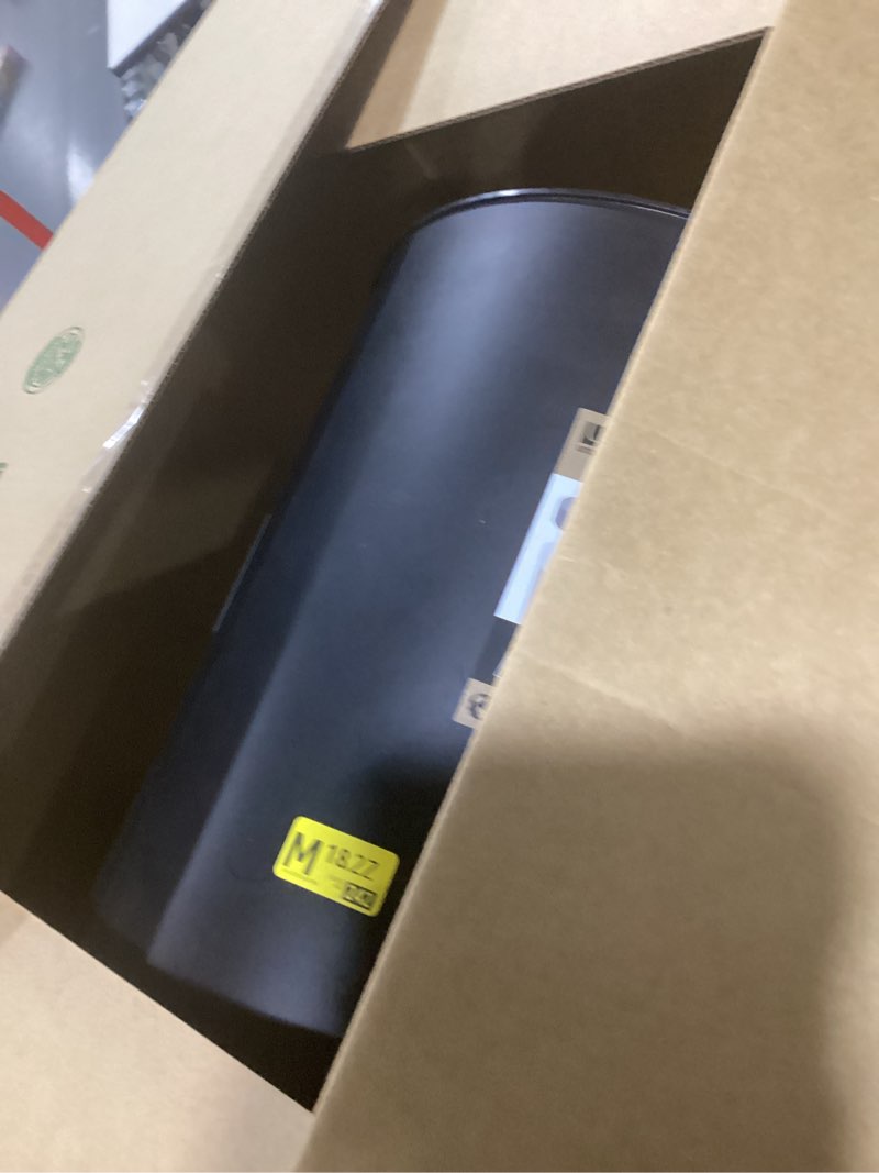 Condition photo showing Good Condition for Umbra Vento Kitchen Trash Can with Open Top, Large 16-Gallon (62 L) Capacity, Black/Nickel