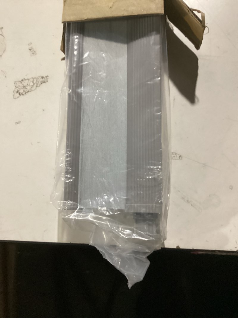 Condition photo showing As Is for persilux blackout roller shades for windows,cordless,linen fabric,roller blinds for windows,thermal insulated fabric uv protection,window shades for home,office,bedroom,door,blackout-grey,custom now