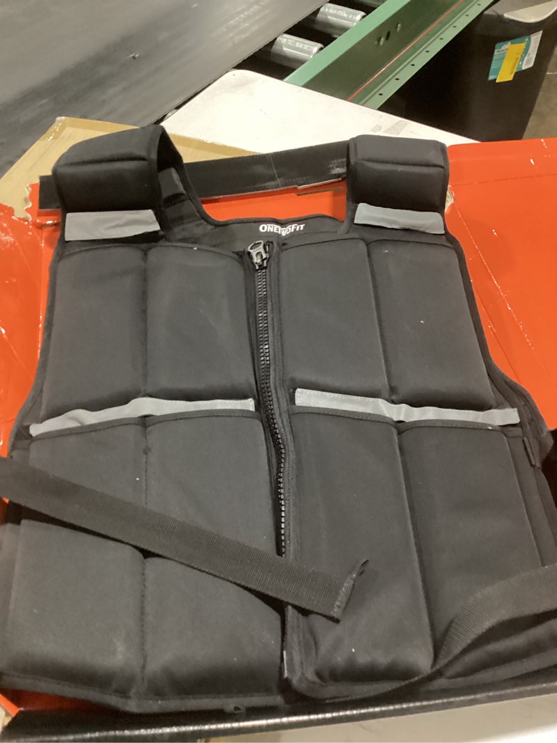 Condition photo showing Good Condition for Adjustable Weighted Vest for Men Women, 19lb/35lb/45lb Rucking Vests for Walking with Zipper/16pcs Silicone Weights, Strength Training Workout Vest for Running GYM Home, Removable Reflective Strips Black 2-35 LBS