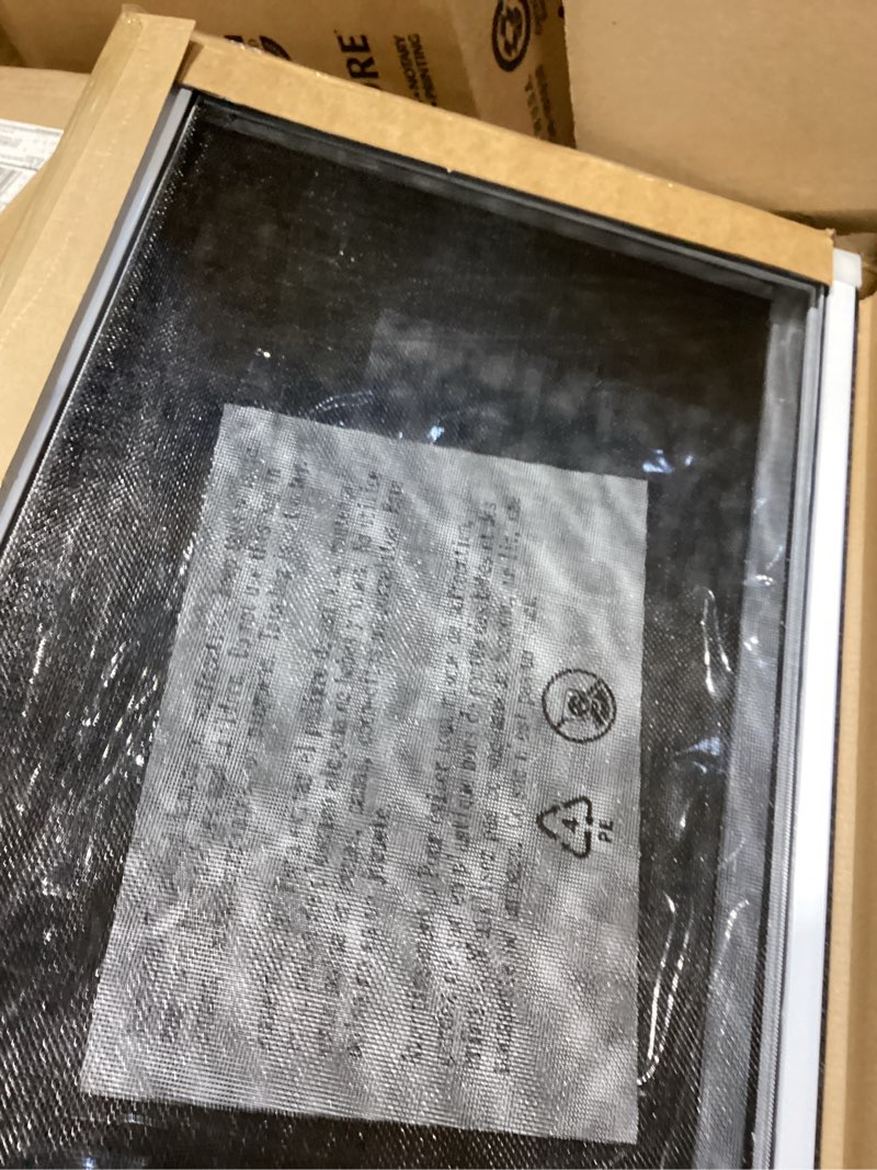 Condition photo showing New/Like New for paramondo expandable window screen, horizontal (15" h x 21.6" - 40" w, 2 pack) adjustable window screens, replacement window screens for house windows medium (15" h x 21.6"-40" w, 2 pack) white frame + black mesh