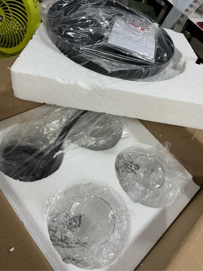 Condition photo showing New/Like New for black 3-light pendant lighting, modern dining room light fixture over table with hammered glass, cluster hanging lights for kitchen island dining room black + clear glass 3-light cluster