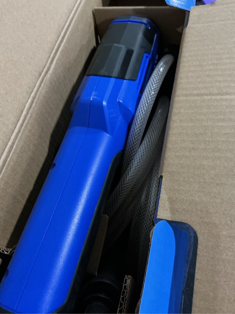 Condition photo showing As Is for kobalt 700-psi 0.8-gpm cold water battery outdoor power cleaner with 1 spray tips