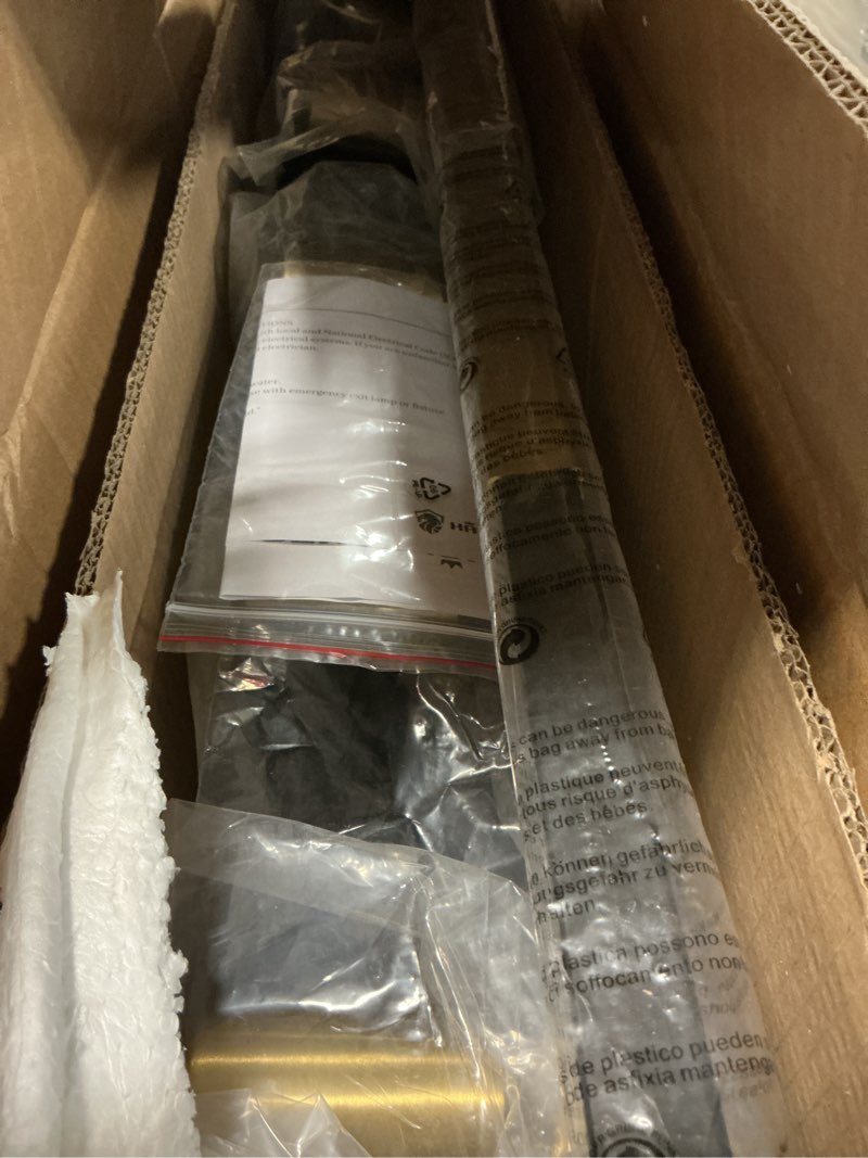 Condition photo showing Good Condition for Hamilyeah 6 Light Bathroom Vanity Light Fixture Over Mirror, Black and Gold Vanity Lighting 6 Bulb, 36 inch Wall Lighting Fixture for Bath, Living Room 6 Lights