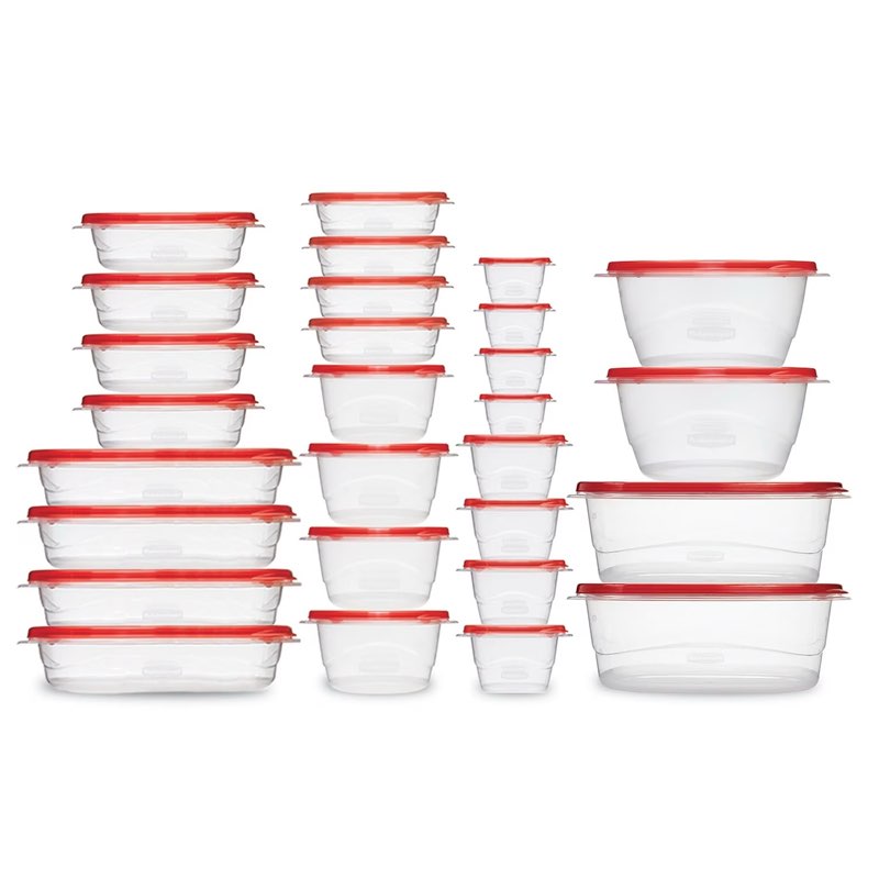 rubbermaid takealongs 56-piece food storage containers with lids set