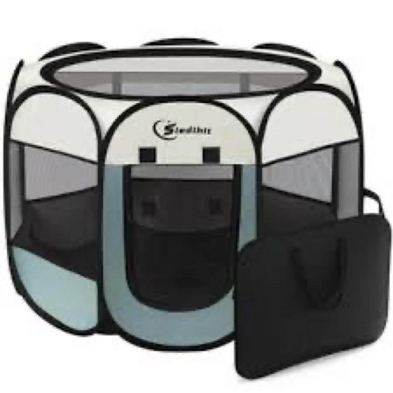 siedihit dog cat playpen, puppy pet playpen indoor for dog crate tent cage outdoor, portable pop up 