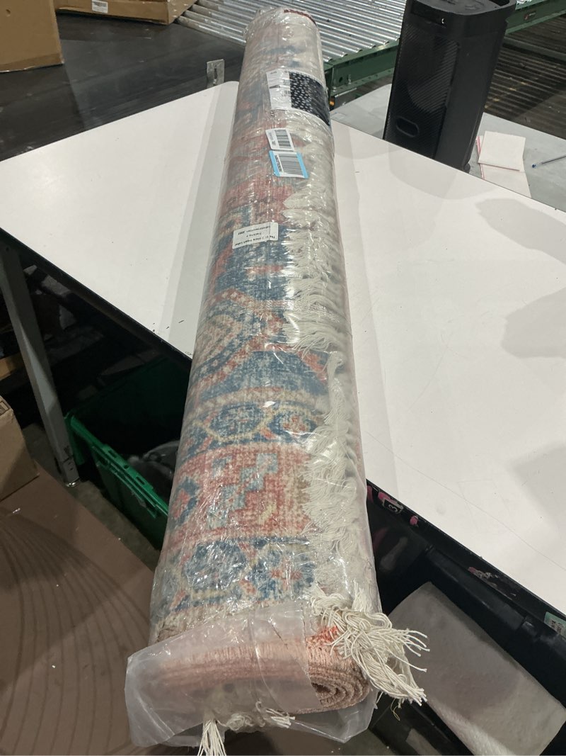Condition photo showing Good Condition for safavieh persian collection accent rug - 3' x 5', beige & blue, distressed design, non-shedding & easy care, ideal for high traffic areas in entryway, living room, bedroom (vtp483b) 3' x 5' (rectangular) beige/blue