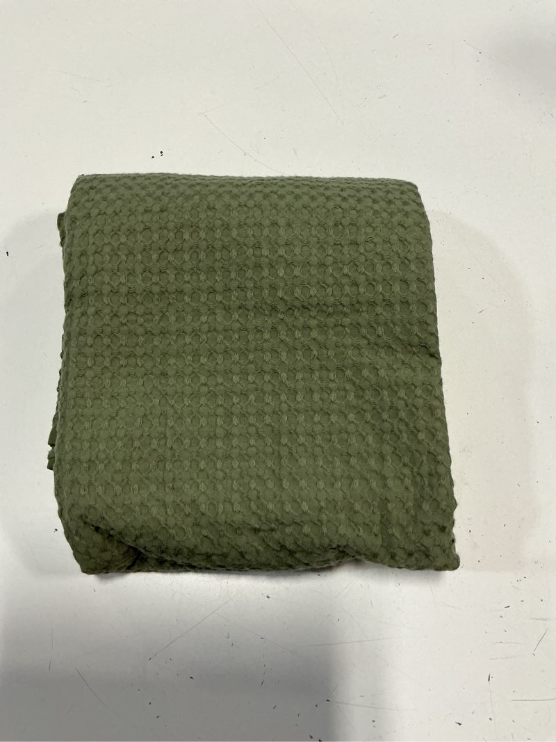 Condition photo showing Good Condition for organic waffle sham set,king, dried sage