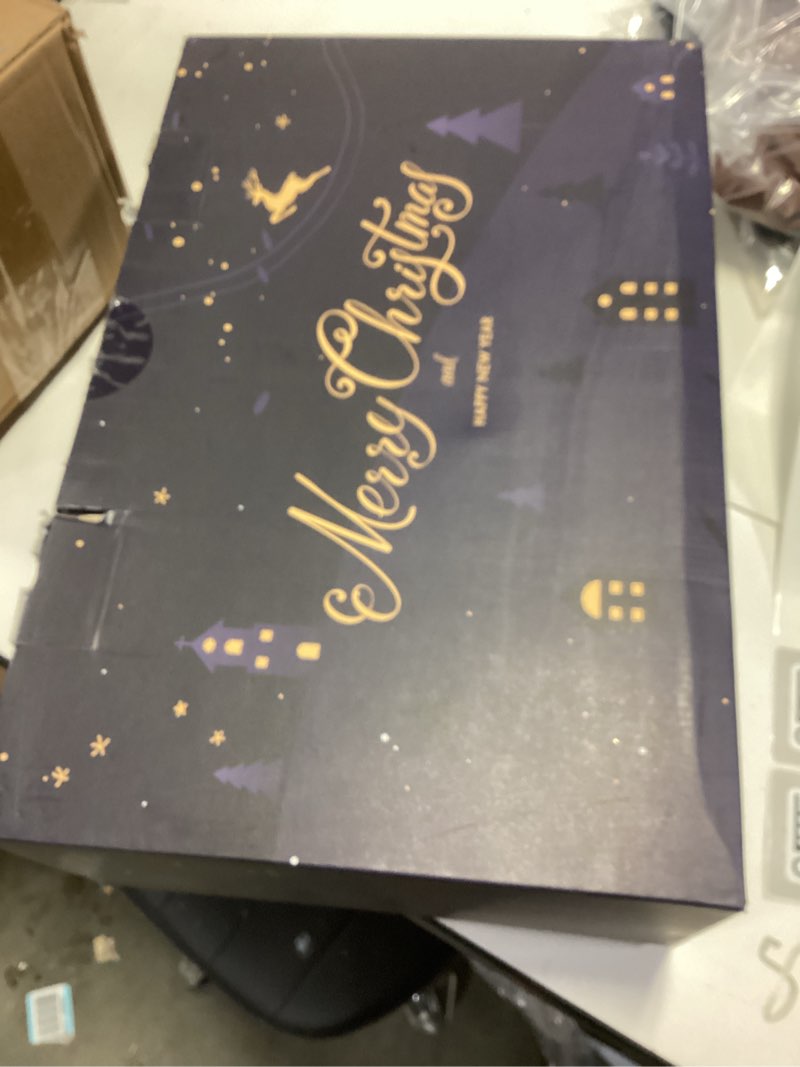 Condition photo showing New/Like New for 100 Pcs Christmas Ball Ornaments Set, Black and Gold Xmas Tree Decoration, Shatterproof Decorative Hanging Balls with Loop for Christmas Party Holiday Wreath Garland Home Decor Black & Gold