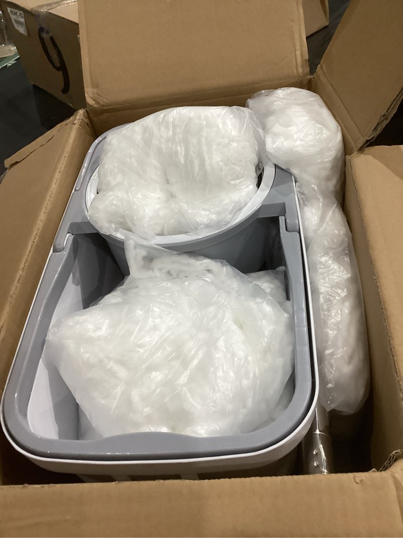 Condition photo showing Good Condition for Spin Mop Bucket Deluxe 360 Spinning Floor Cleaning System with 6 Microfiber Replacement Head Refills,62" Extended Handle,4X Wheel for Home Cleaning