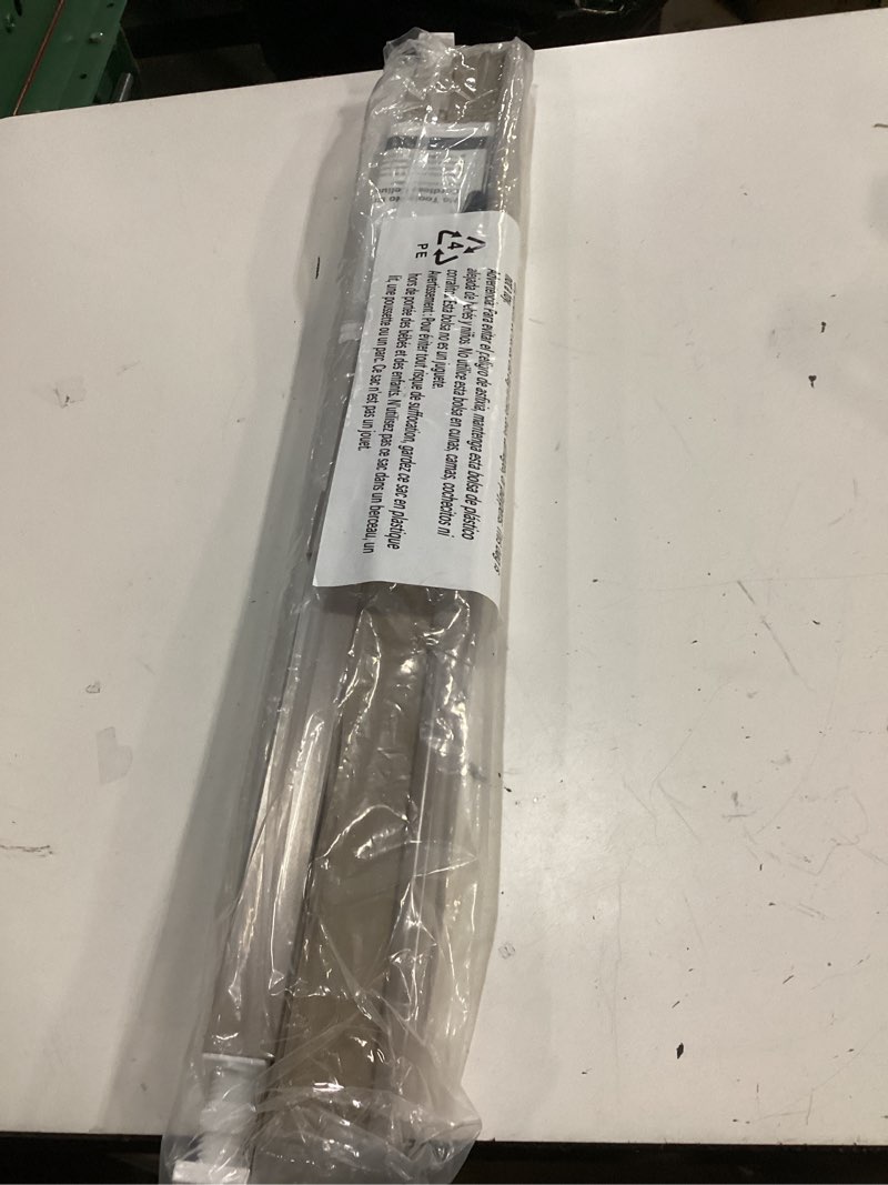 Condition photo showing As Is for cordless room darkening venetian blind - 27 inch width,