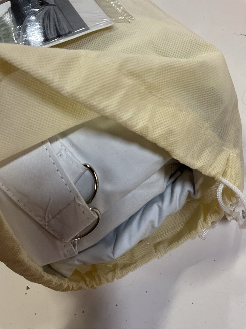 Condition photo showing Good Condition for bujasso white full blackout curtain panels with sheer overlay mix and match double layer thermal insulated window treatment set for living room white drapes with tiebacks grommet top 37" wx108 lx2 37"w x 108"l (pack of 2) white