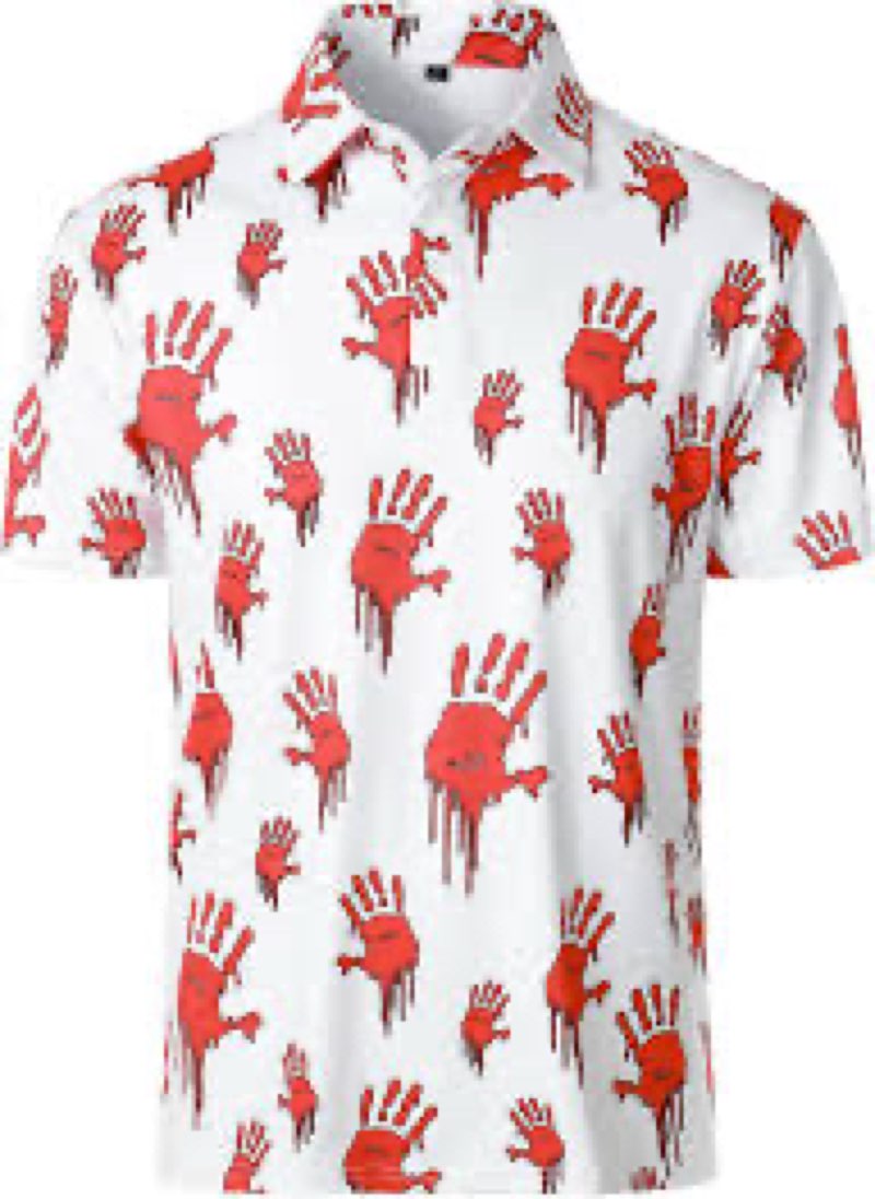 HOOD CREW Mens Short Sleeve Polo Shirt Fun Pumpkins Ghost Printed Halloween Shirt Costume T-Shirts