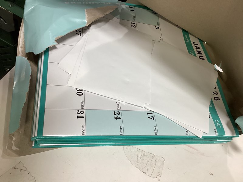 Condition photo showing Good Condition for 6pcs 32" x 48" 2026 Wall Calendar, Folded Wet & Dry Erase Wall Calendar 12 Month, Annual Yearly Planner Yearly Laminated Calendar 2026 Horizontal/Vertical, with Julian Dates