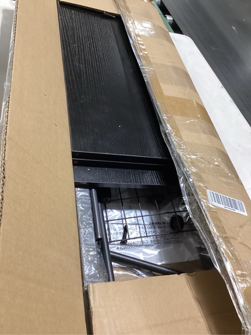 Condition photo showing Good Condition for Over-The-Toilet Storage Rack, 4-Tier Bathroom Organizer Shelf Over Toilet with Adjustable Shelf and Basket, Freestanding Space Saver Bathroom Shelves Above Toilet for Room (Pure Black)