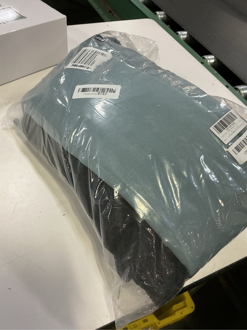 Condition photo showing New/Like New for nicetown 100% blackout blinds, laundry room decor window treatment curtains, thermal insulated energy smart drapes and draperies for villa, hall and studio, sea teal, set of 2, 52 inches x 108 inches 52"w x 108"l (pack of 2) sea teal