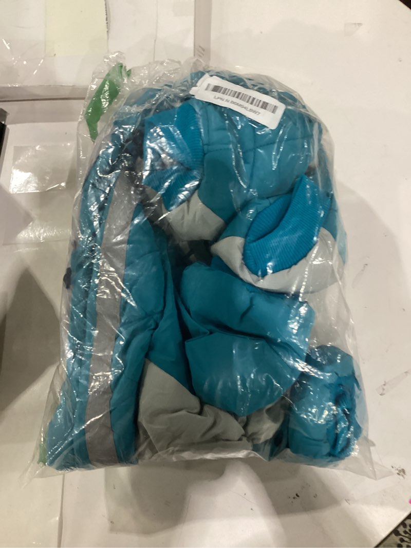 Condition photo showing New/Like New for MIGOHI Full Body Dog Coat - Warm Reflective Winter Coat for Medium Dogs with Harness,Turtleneck Dog Fleece Jacket,Four-Leg Windproof Puffer Jackets Snowsuit with Zipper for Small Medium Large Dogs,L Turquoise Large(Back:16.9")