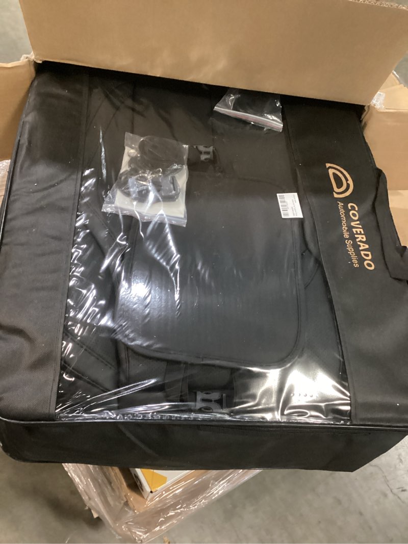 Condition photo showing New/Like New for coverado seat covers full set, black seat covers for cars 5 seats, car seat protector, waterproof nappa leather car seat cushion, front and rear car seat cover fit for most sedans suv pick-up truck black fullset