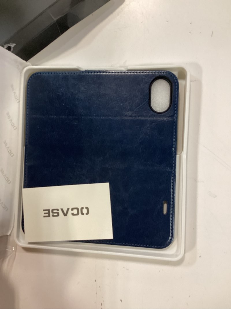 Condition photo showing New/Like New for ocase compatible with iphone 17e case/iphone 16e wallet case, pu leather flip folio with card holders rfid blocking kickstand [shockproof tpu inner shell] phone cover 6.1 inch 2025, blue