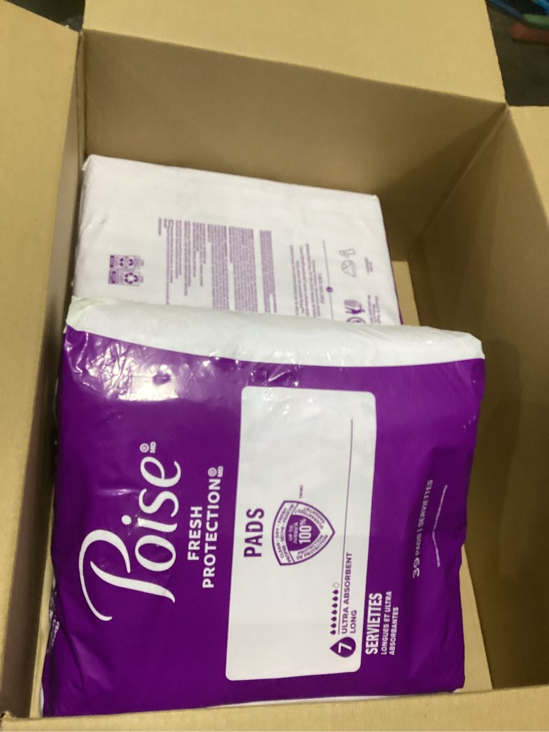 Condition photo showing New/Like New for Poise Incontinence & Postpartum Pads for Bladder Leaks, 7 Drop Ultra Absorbency, Long Length, 78 Count, Packaging May Vary Long 78