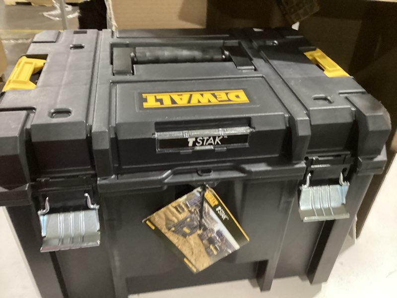 Condition photo showing Good Condition for DEWALT TSTAK Tool Box, Extra Large Design, Removable Tray for Easy Access to Tools, Water and Debris Resistant (DWST17806)